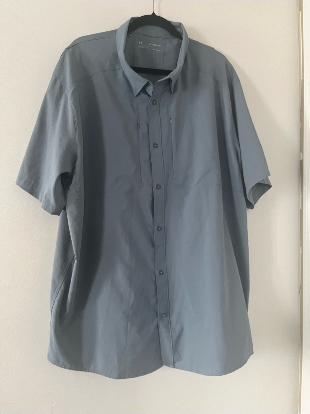 Under Armour Gray Performance Golf Button Up Shirt 3XL Athletic Summer Outdoors